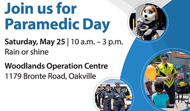 Meet our Paramedics and join the fun – Paramedic Day is May 25!
